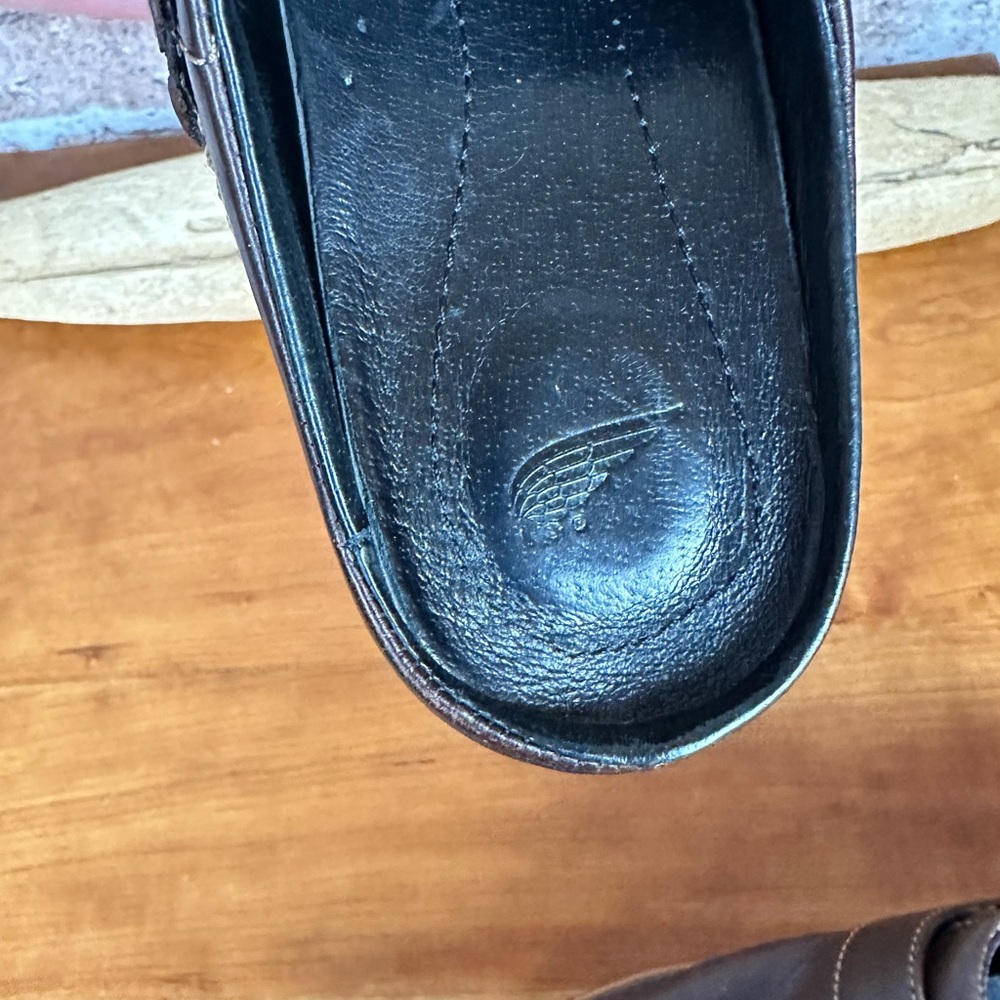 Redwing Brown Leather Mules/ Clogs - Picture 6 of 9